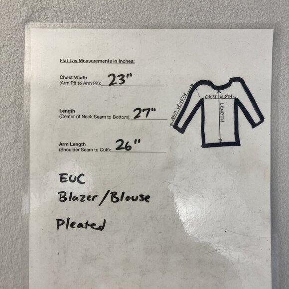 J Jill Pleated Lightweight Blazer‎ Blouse Large Tall Purple Wearever Button Top - Picture 4 of 12